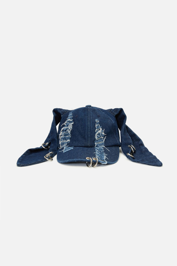 Dangerfield NZ - Distressed Ears Cap - indigo