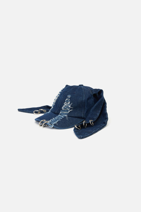 Dangerfield NZ - Distressed Ears Cap - indigo