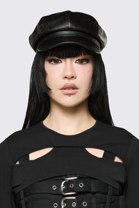 Dangerfield NZ - PU Page Hat - black