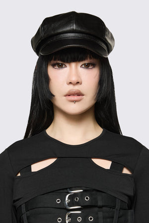 Dangerfield NZ - PU Page Hat - black