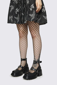 Dangerfield NZ - Black Large Diamond Fishnet Tights - black