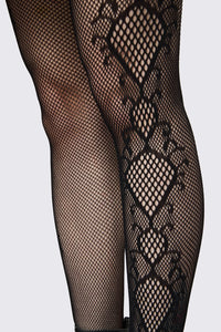 Dangerfield NZ - Side Detail Fishnet Tights - black