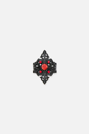 Dangerfield NZ - Gothic Open Back Ring - black