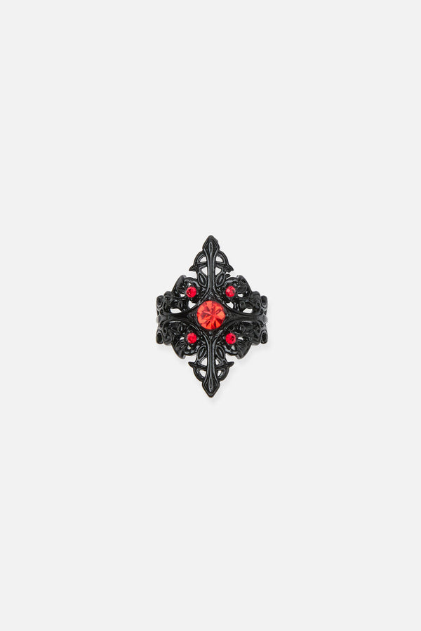 Dangerfield NZ - Gothic Open Back Ring - black