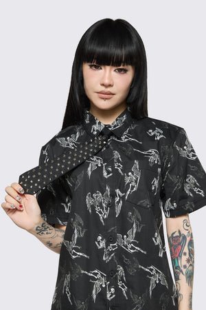 Dangerfield NZ - Stud Neck Tie - black-silver