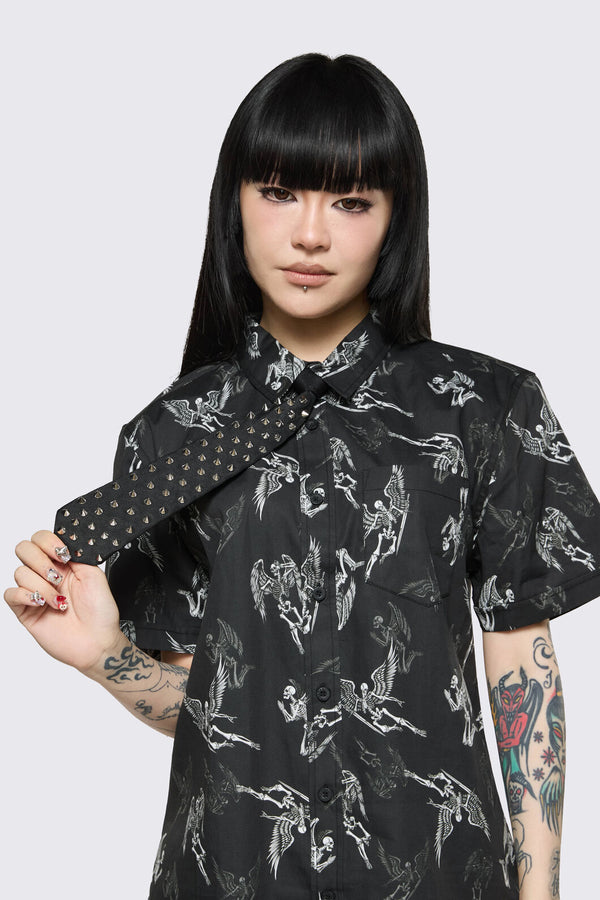 Dangerfield NZ - Stud Neck Tie - black-silver