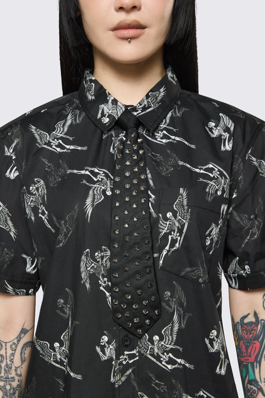 Dangerfield NZ - Stud Neck Tie - black-silver