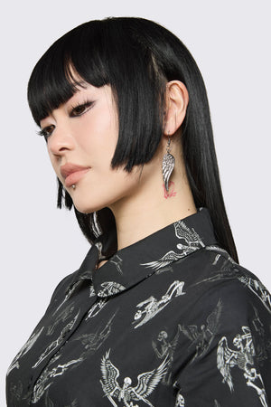 Dangerfield NZ - Angel Wing Earrings - silver