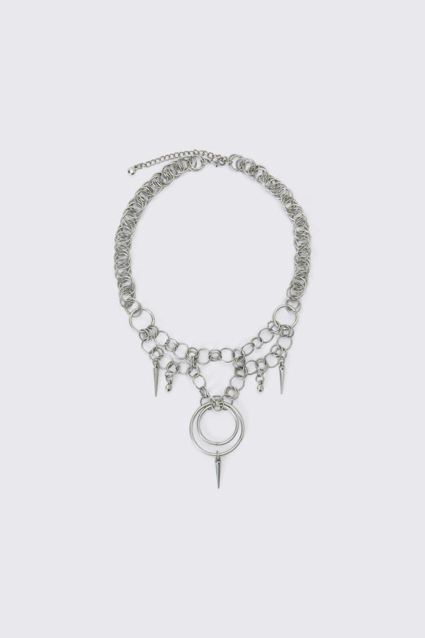 Dangerfield NZ - Chain & Rings Necklace - silver