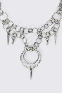 Dangerfield NZ - Chain & Rings Necklace - silver
