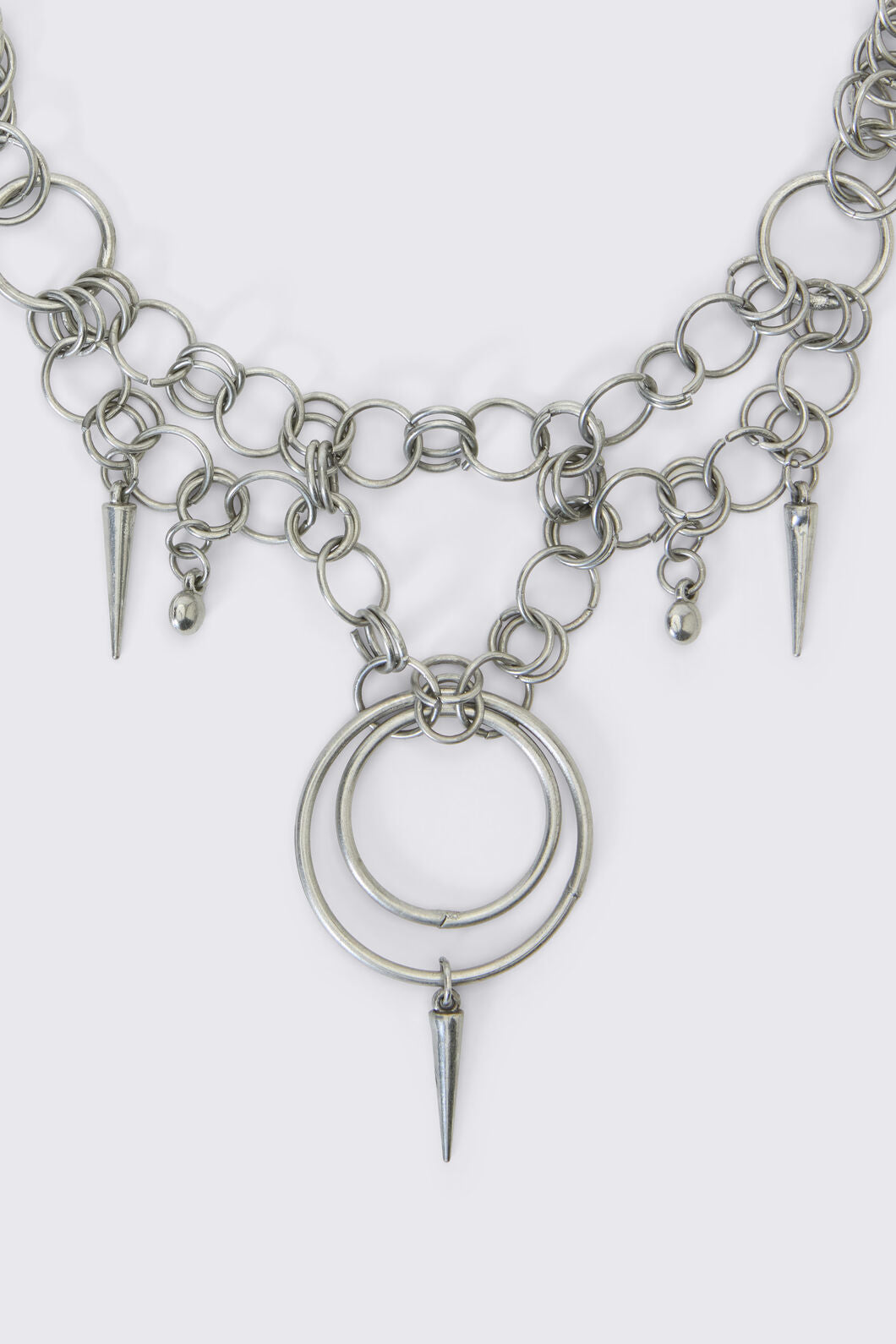 Dangerfield NZ - Chain & Rings Necklace - silver