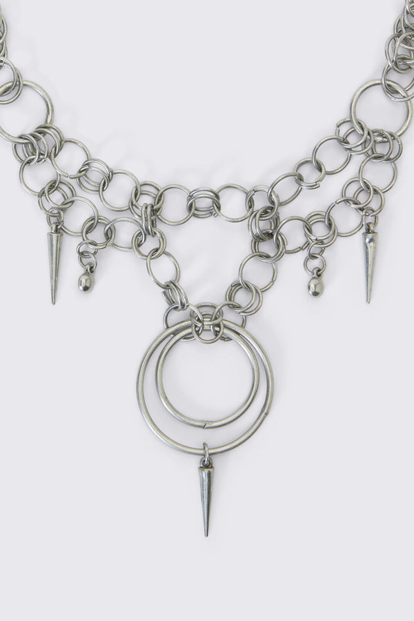 Dangerfield NZ - Chain & Rings Necklace - silver