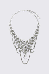 Dangerfield NZ - Chain Moon Necklace - silver