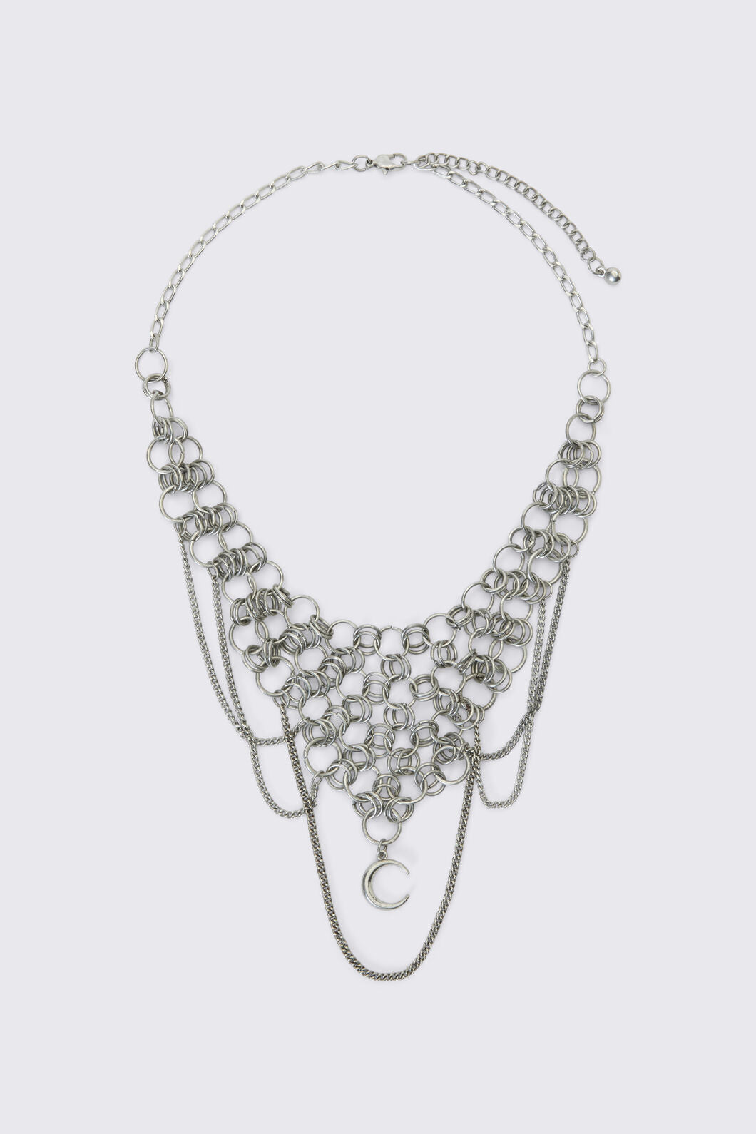 Dangerfield NZ - Chain Moon Necklace - silver