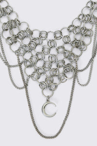 Dangerfield NZ - Chain Moon Necklace - silver