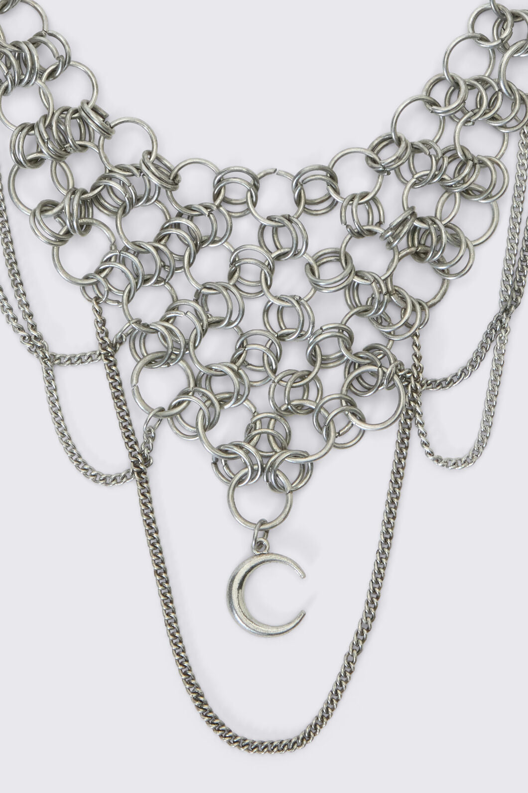 Dangerfield NZ - Chain Moon Necklace - silver