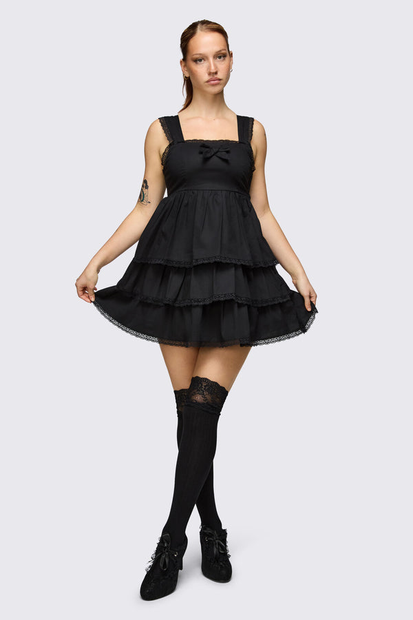 Dangerfield NZ - Long Lace Top Sock - black