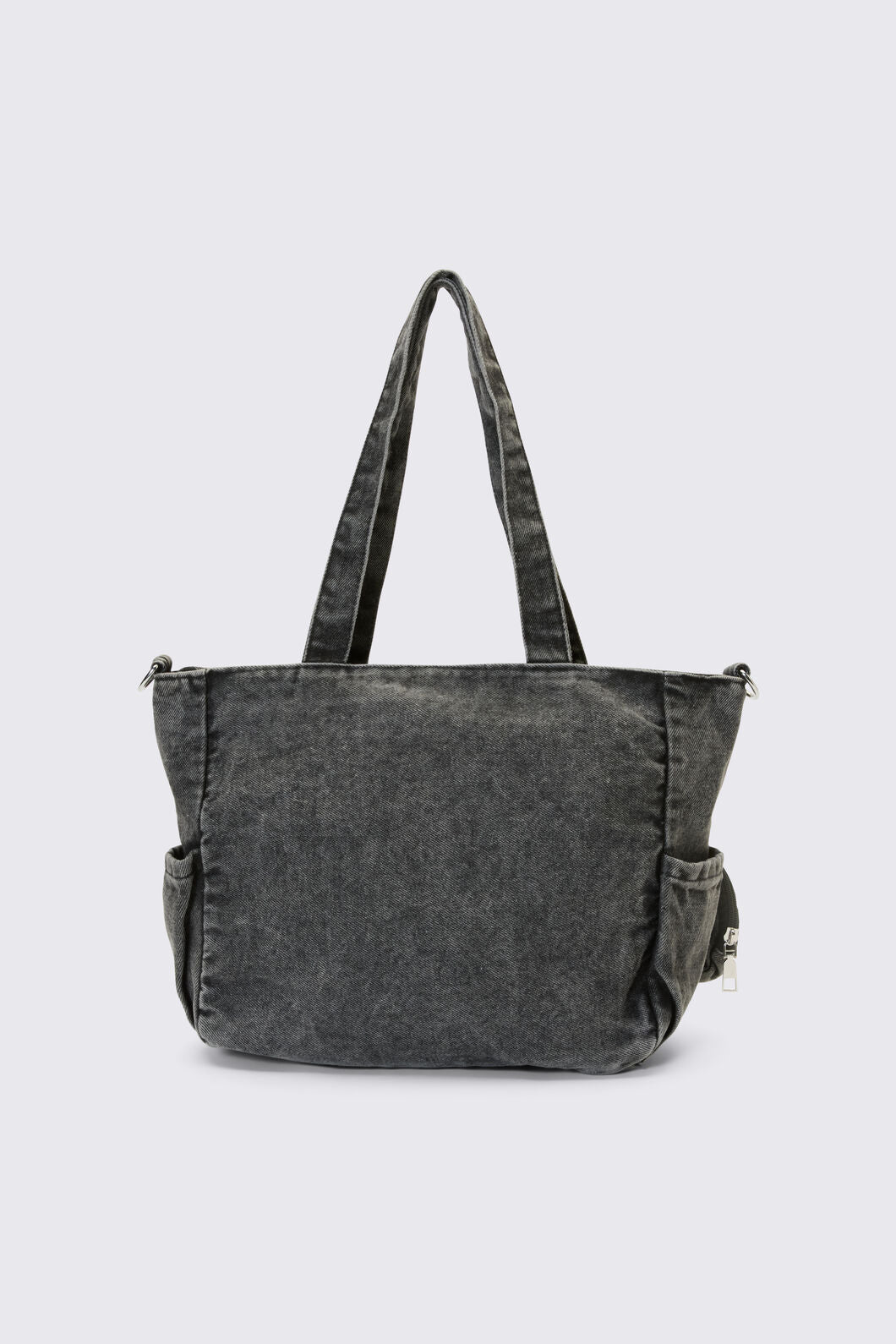 Dangerfield NZ - Embossed Star Denim Bag - dark-grey