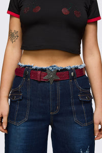 Dangerfield NZ - Star Buckle Belt - dark-red