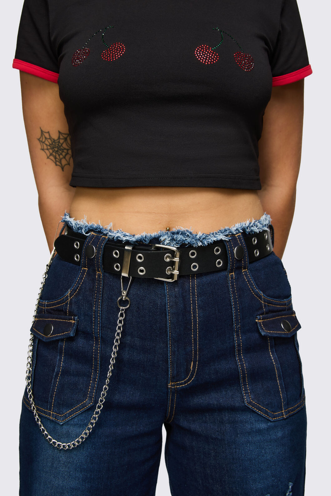 Dangerfield NZ - Classic Eyelet Chain Belt - black