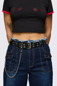 Dangerfield NZ - Classic Eyelet Chain Belt - black