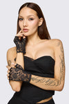 Dangerfield NZ - Black Rose Lace Gloves - black