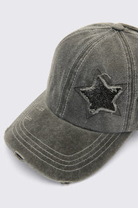 Dangerfield NZ - Star Patch Denim Cap - dark-grey
