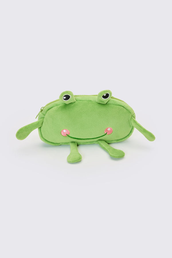 Dangerfield NZ - Frog Plush Pencil Case - green