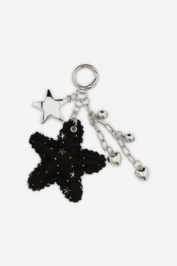 Dangerfield NZ - Soft Star Bag Charm - silver-black