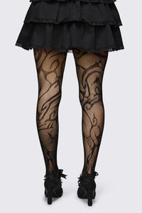 Dangerfield NZ - Y2K Cyber Fishnet Tights - black