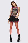 Dangerfield NZ - Red Micro Fishnet Tights - red