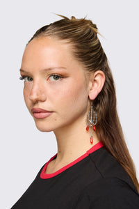 Dangerfield NZ - Candelabra Goth Earrings - silver