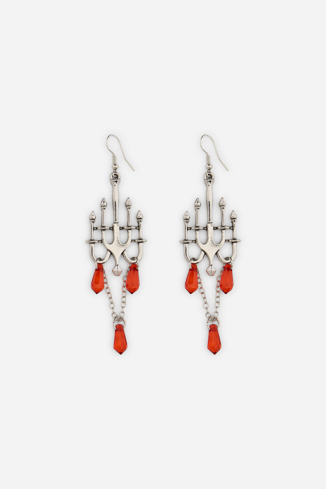 Dangerfield NZ - Candelabra Goth Earrings - silver