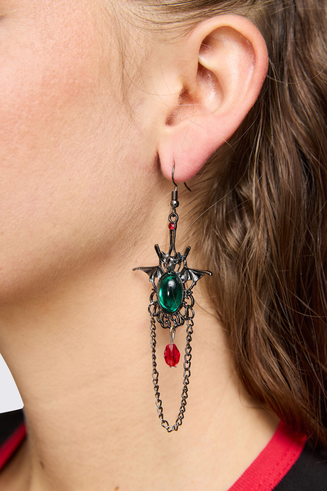 Dangerfield NZ - Gothic Bat Drop Earrings - multi