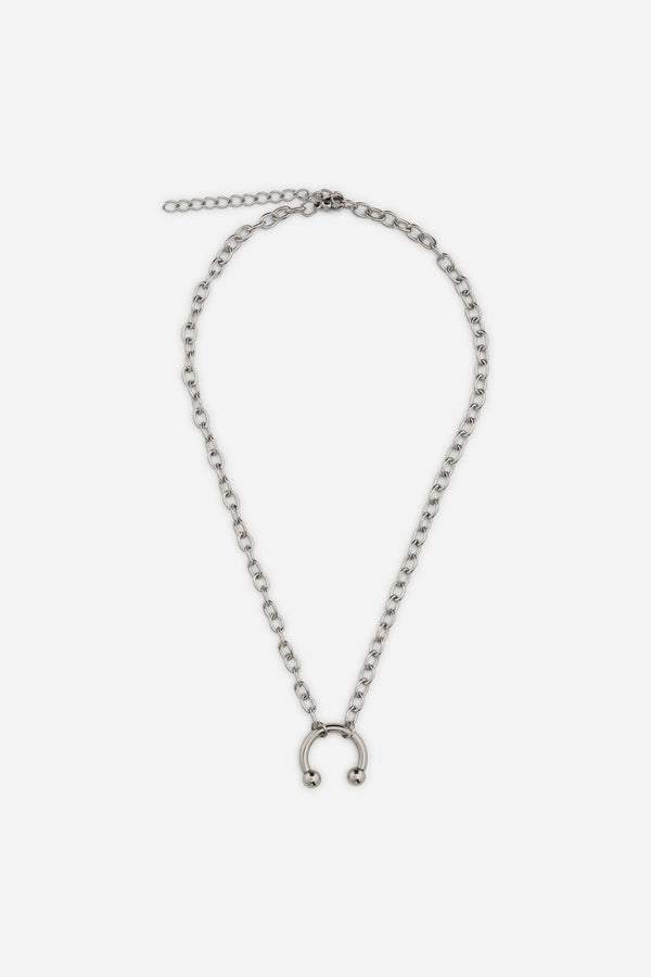Dangerfield NZ - Circular Barbell Necklace - silver