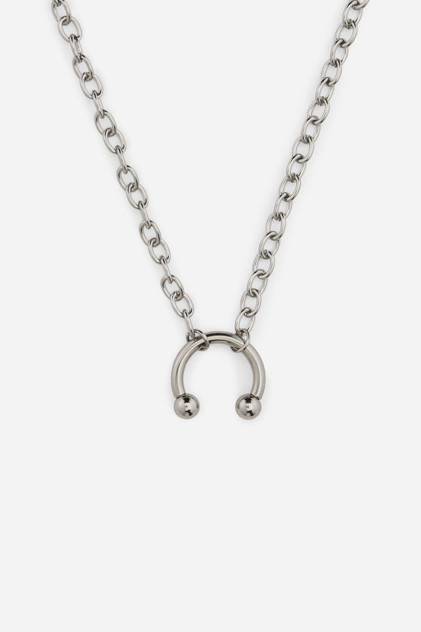 Dangerfield NZ - Circular Barbell Necklace - silver