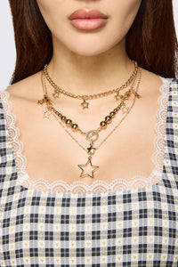 Dangerfield NZ - Gold Stars Layer Necklace - gold