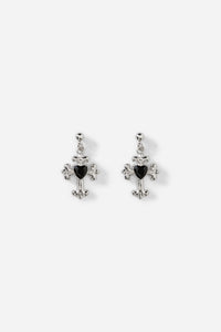 Dangerfield NZ - Cross Heart Earrings - silver