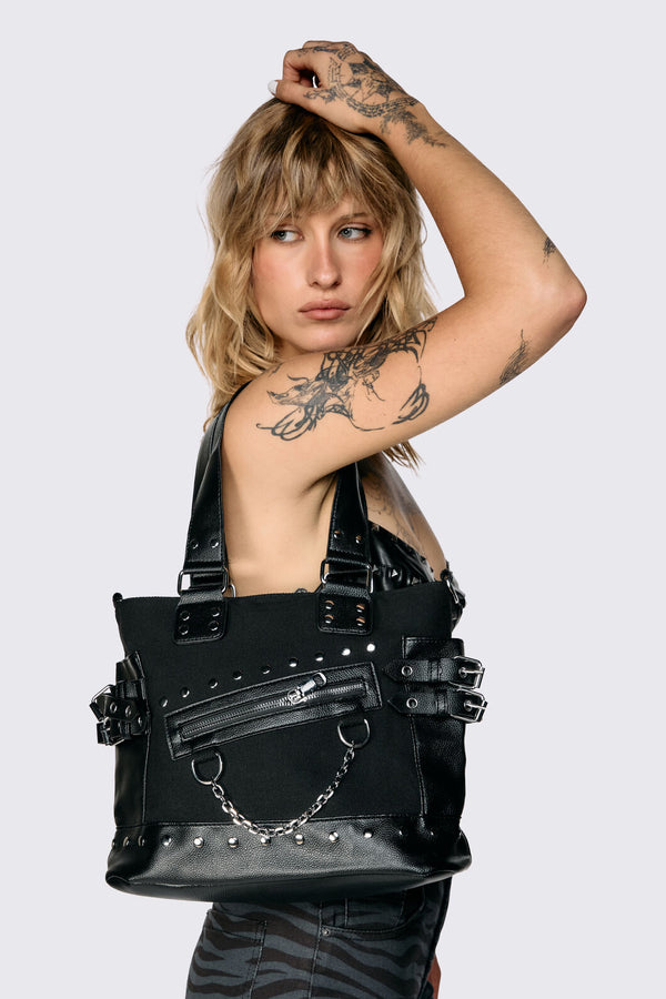 Dangerfield NZ - Stud Chain Bag - black