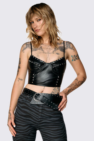 Dangerfield NZ - Stud Low Slung Belt - black