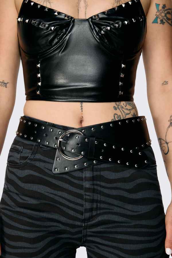 Dangerfield NZ - Stud Low Slung Belt - black