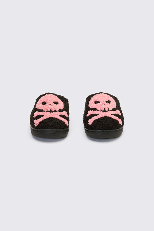 Dangerfield NZ - Skull & Crossbone Slippers - black-pink