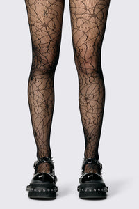 Dangerfield NZ - Spider Web Fishnet Tights - black