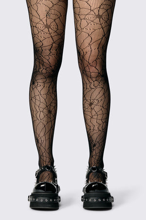 Dangerfield NZ - Spider Web Fishnet Tights - black