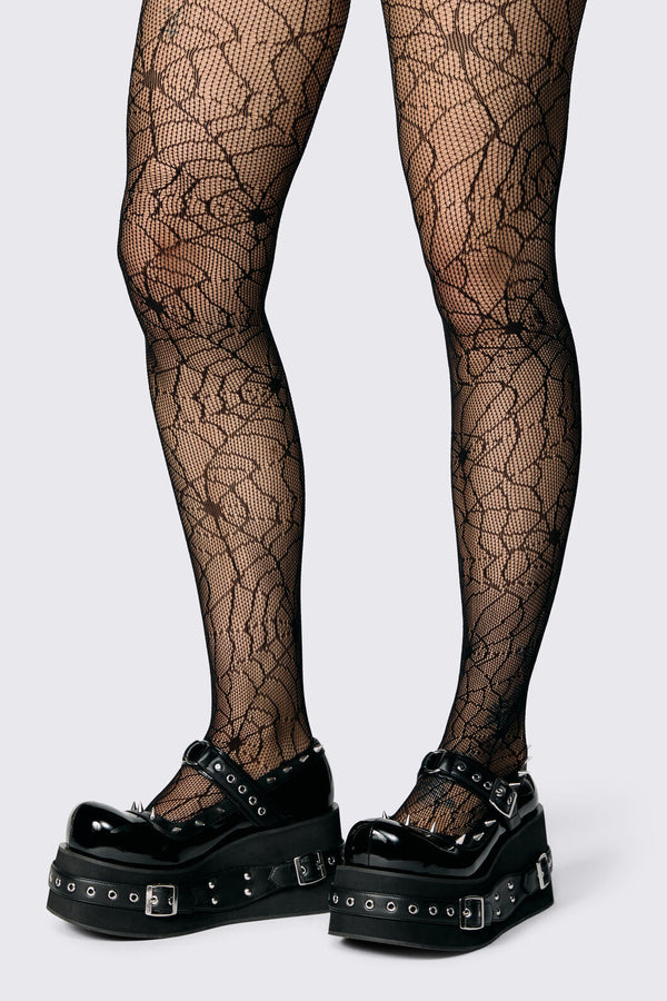 Dangerfield NZ - Spider Web Fishnet Tights - black