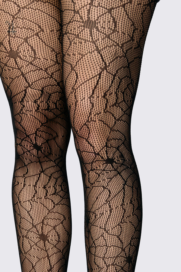 Dangerfield NZ - Spider Web Fishnet Tights - black