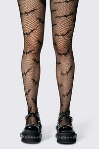 Dangerfield NZ - Bat Fishnet Tights - black