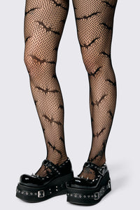 Dangerfield NZ - Bat Fishnet Tights - black