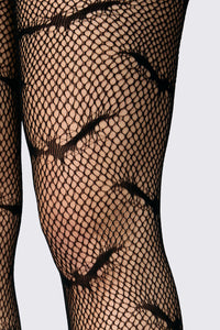 Dangerfield NZ - Bat Fishnet Tights - black