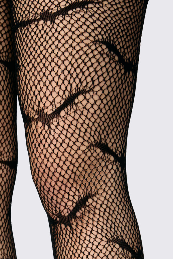 Dangerfield NZ - Bat Fishnet Tights - black